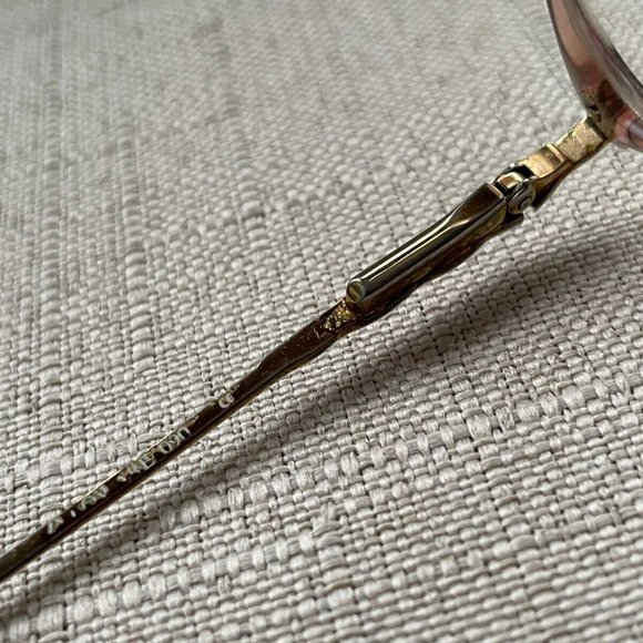 Vintage Sophia Loren Women Glasses Frame Pink/Gold Tone Eyeglasses - Picture 4 of 11